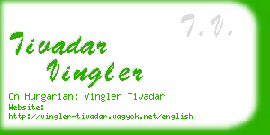 tivadar vingler business card